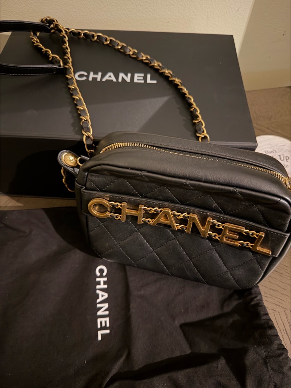 CHANEL Black Quilted Camera Crossbody with Gold Hardware - Picture 5 of 5